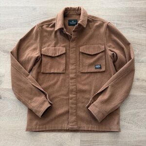 Scotch & Soda Brushed Wool-Blend Overshirt Jacket - Camel Brown - Men’s Small